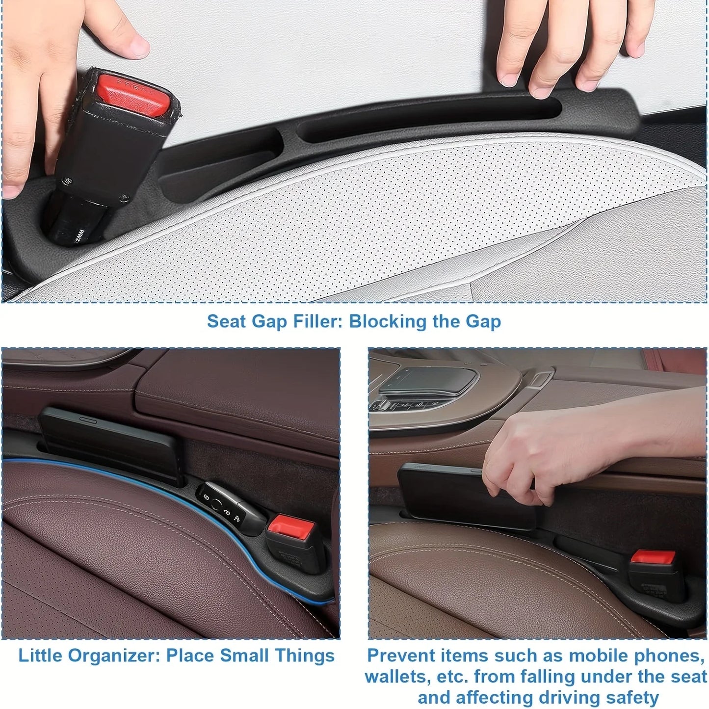 The Gud Store 2 Piece Car Seat Gap Fillers