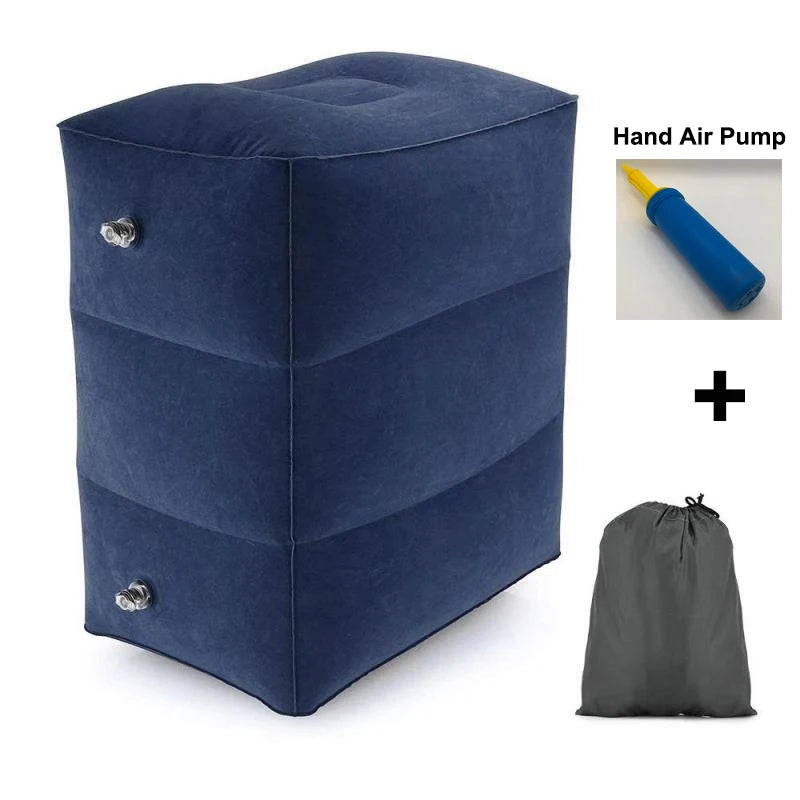 Flight Sleeping Footrest Pillow Resting Pillow for Kids on Airplane Car Bus Pillow Inflatable Travel Foot Pad Foot Rest Pillow