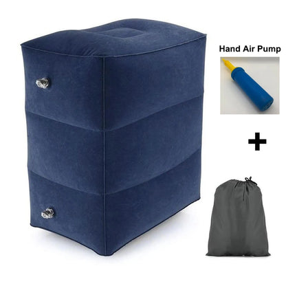 Flight Sleeping Footrest Pillow Resting Pillow for Kids on Airplane Car Bus Pillow Inflatable Travel Foot Pad Foot Rest Pillow