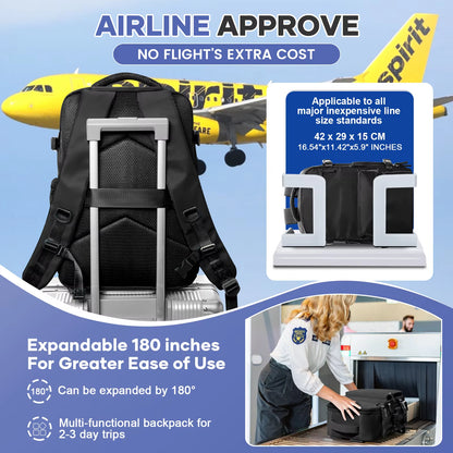 Men Vacuum Compression Backpack 15.6In Laptop Backpack Expand Hiking Vacuum Travel Backpack, Ryanair Backpack 40X20X25 Cabin Bag